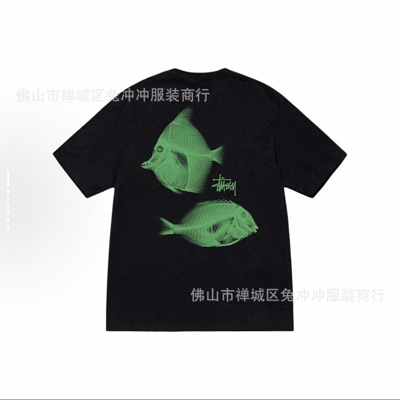 2025 new STU three standards complete spring and summer new tide brand classic cruise printed letters men and women with the same short sleeves