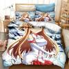 New SAO Yuuki Asuna Bedding Set Single Twin Full Queen King Size Bed Set Adult Kid Bedroom Duvet Cover Sets 3D Print Game Anime