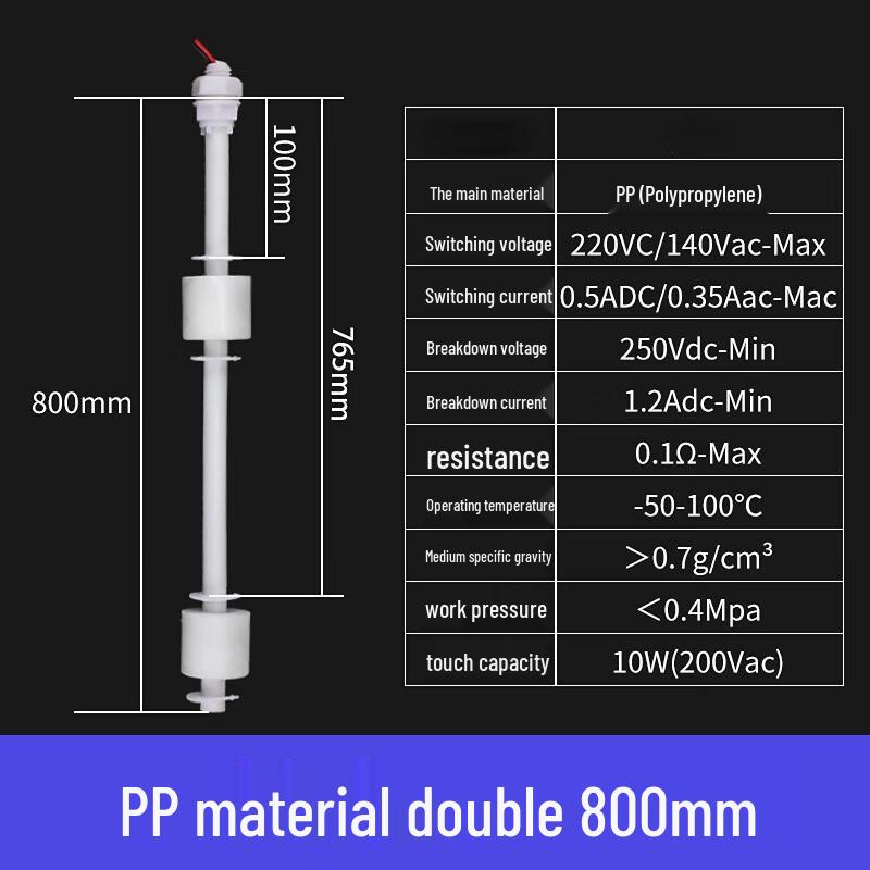 

Jundingying Anti-corrosion PP Double Ball Float Liquid Level Switch