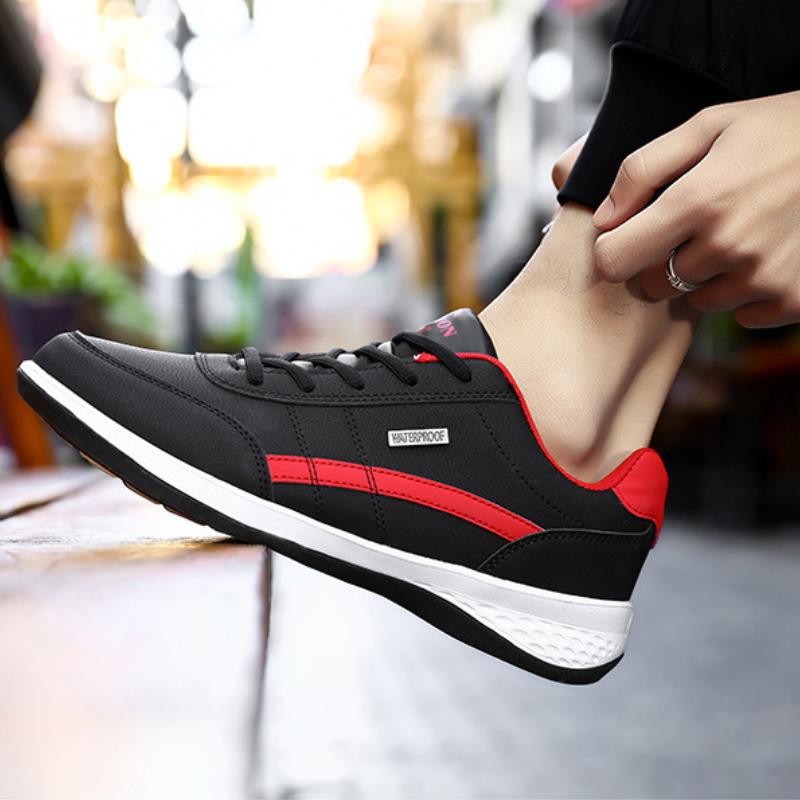 Мода Мужская Мода Повседневная Обувь Мужская Осень Улица ПУ Кожа Тренд Легкая Удобная — фото 4