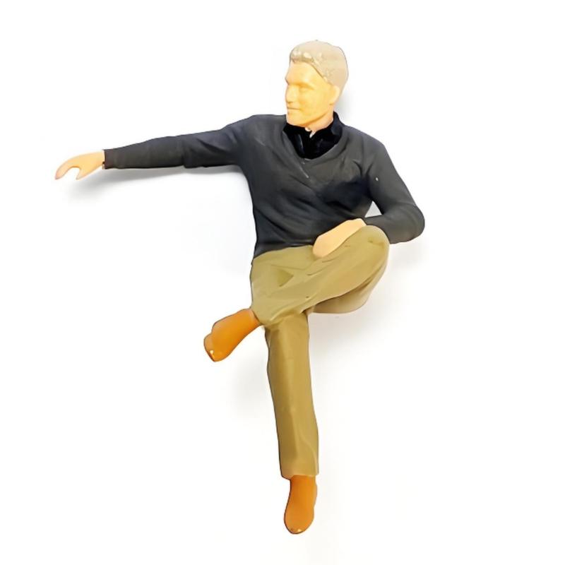 Decorative Resin Miniature People Models 1:64 Size Sitting Figure Sculpture Suitable for DIY Projects & Family Activity