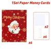Christmas Santa Money Holder Greeting Card Practical Cash Gift Solution for Christmas Present Exchanging