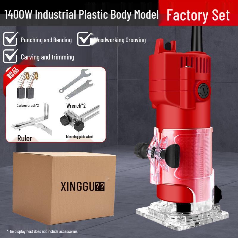 Multifunctional Electric Router: Woodworking Edge Trimmer, Hole Opener, Bakelite Milling & Aluminum-Plastic Panel Grooving Machine
