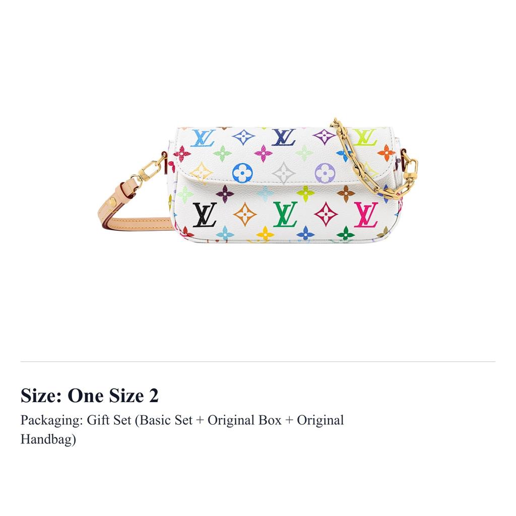 LOUIS VUITTON Takashi Murakami Collaboration Coated Canvas Wallet, Crossbody Bag, Shoulder Bag Women's White M27492