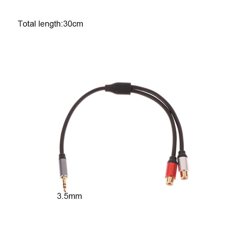 Stereo Audio Y Cable 2Rca Male To 3.5Mm Female Aux Jack Adapter Audio Cord For Computer Mp3 Phone Speaker Home Theater Dvd