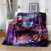D Cartoon Dream Butterfly Flower Soft Plush BlanketFlannel Blanket Throw Blanket for Living Room Bedroom Bed Sofa Picnic Cover