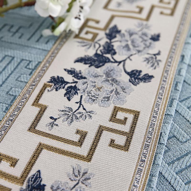 Luxuriöse Sofabezüge im chinesischen Stil Stickerei Blumen Rutschfeste Couchkissen für Wohnzimmer Sofas Sessel Überwurf Handtuch