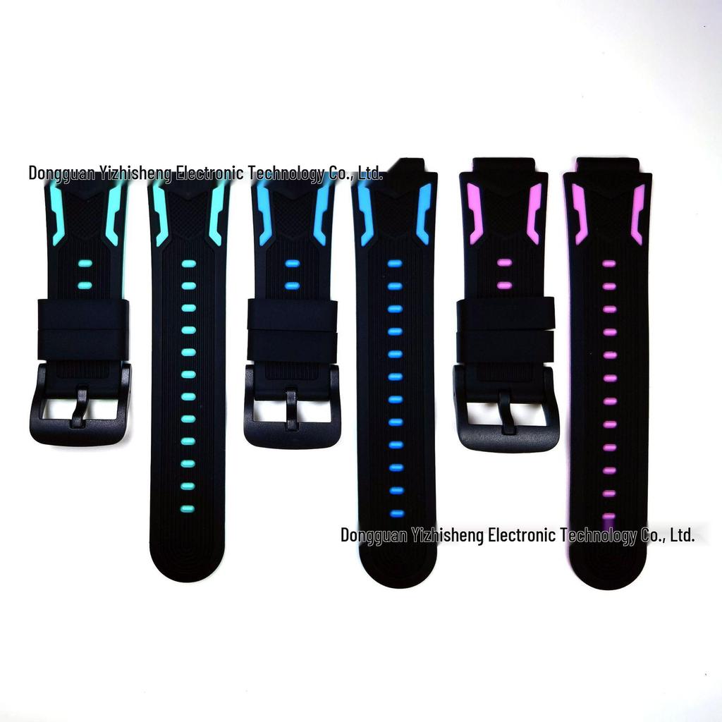 Kids' Silicone Smartwatch Strap, Universal Y-Shaped, Two-Color, 16mm Interface