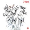 New 10/30pcs 3D Black White Faux Butterfly Garden Stake Flower Vase Decoration Outdoor Garden Patio Decoration Party Decoration