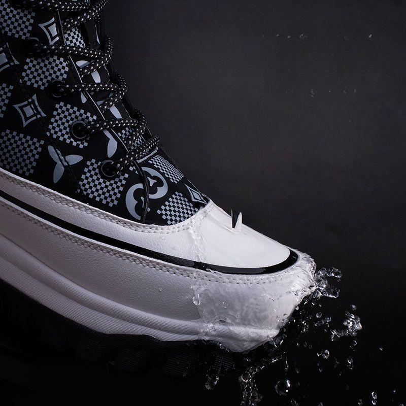 Cool Women's High-tops, Autumn and Winter Platform Shoes, Fleece Boots, Women's PU Leather Shoes, Snow Boots