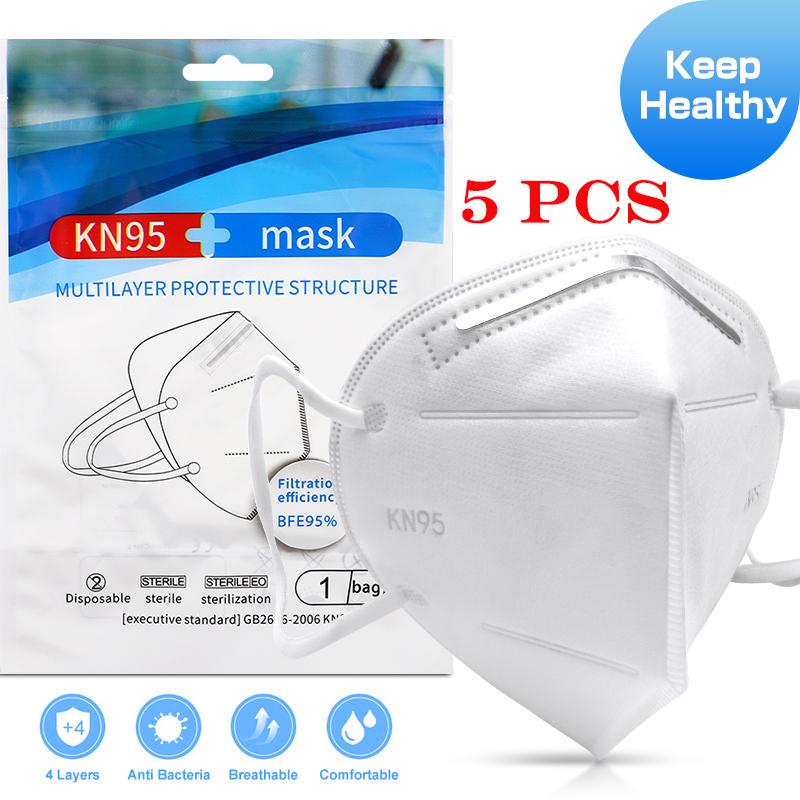 Buy 5pcs Anti Dust Droplet Spread Mask KN95 Mask Facial Filter AntiFog