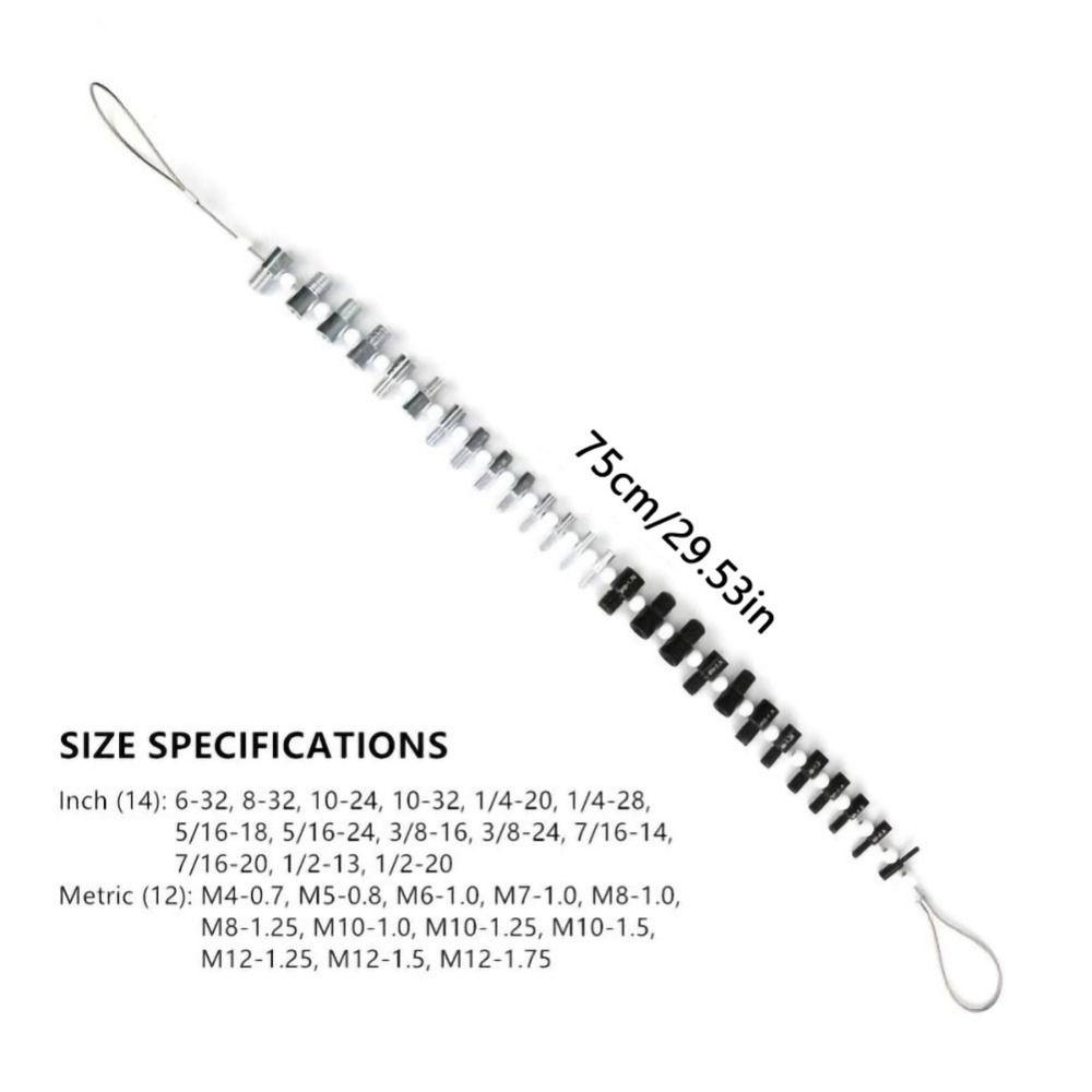 Inch and Metric Size Nut and Bolt Thread Checker Set Thread Measuring Tools Bolt Nut Screw Thread
