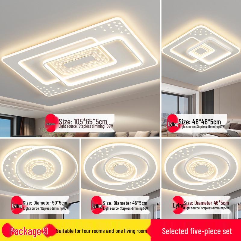 Modern Minimalist LED Ceiling Light - Whole Home Combination for Living Room and Bedroom