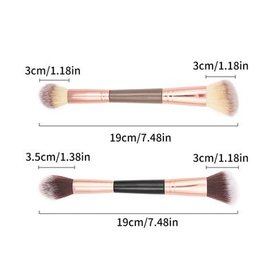1 Stück doppelseitiger Konturpinsel, Modellierpinsel, Puder-Rougepinsel, Make-up-Pinsel, kosmetische Werkzeuge, Gesichtspinsel