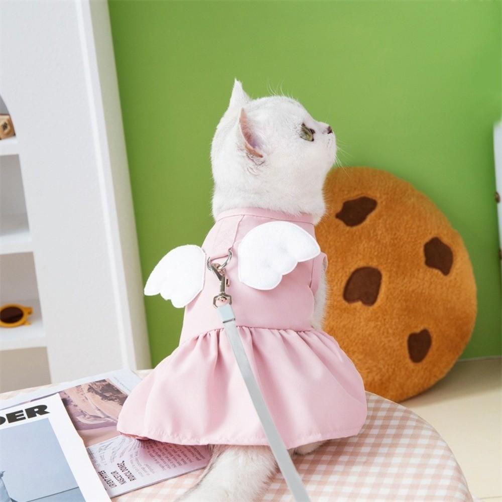 Adorable Dog Wings Skirt Breathable Cat Vest Harness Pet Chest Strap Dog Summer Dress  Pet Show