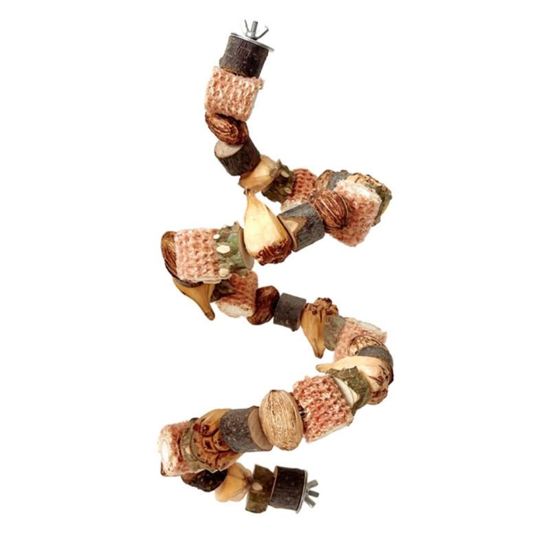 Жевательная игрушка для птиц, плетеный подвесной блок для грызунов, морских свинок 1