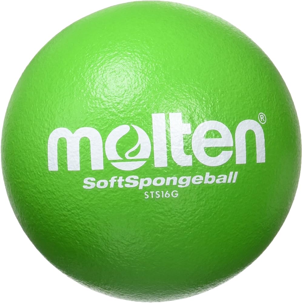 Molten STS16G Soft Sponge Ball Green 16cm Diameter Lightweight Durable Sports Equipment