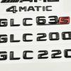 3d ABS Black Logo GLC 43 63 63S 200 220 300 Emblem Car Rear Trunk Letters Sticker for Mercedes Benz X253 GLC Class Accessories