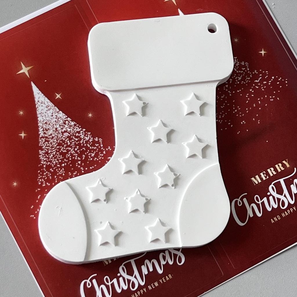 Christmas Stocking Silicone Mould Silicone Christmas Pendant Mold Decorative Silicone Mold Christmas Themed For Art Project
