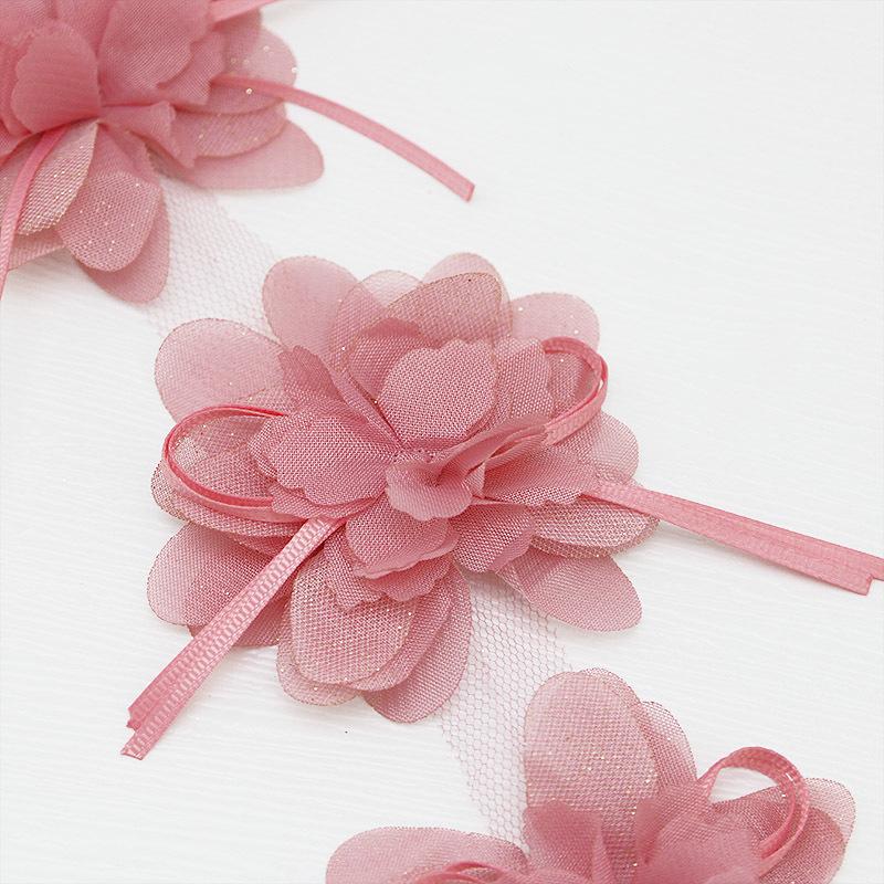 10pcs/roll Width 80mm Chiffon Streamer Flower Dress Clothing Accessories Hairpin Making Handmade DIY Crafts Materials