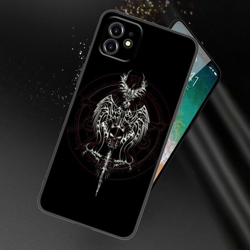 Devil Satan Art Phone Case For Apple iPhone 13 12 Mini 11 Pro XS Max XR X 8 7 6S 6 Plus SE 2022 2020 5S 5 Soft TPU Black Cover