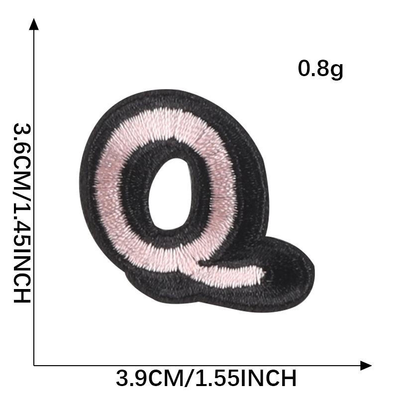 Duoku Computer Embroidery English Alphabet Cloth Label Name Label Ball Suit Mark Patch Clothing Accessories Embroidery Cloth Sticker