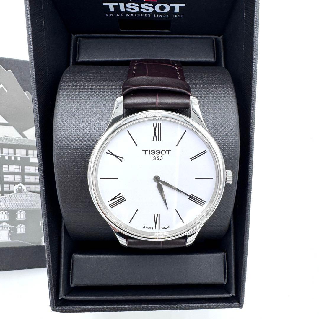 Used [Unused item] TISSOT Tissot Tradition Watch Leather QZ Brown
