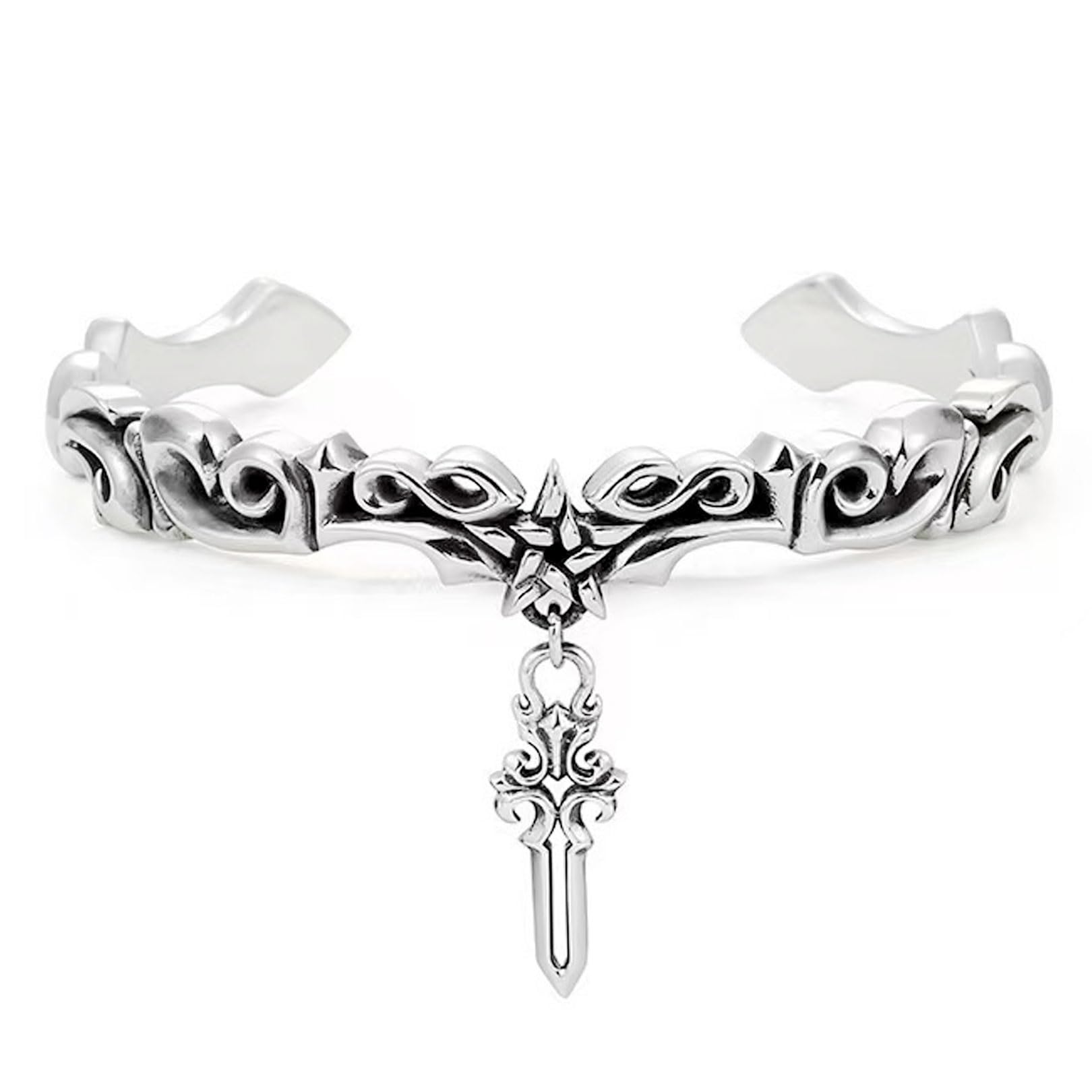 

[ulterra] Men s Silver Bangle, Accessory, Brand Jewelry, Dagger Feather Bracelet (Dagger)