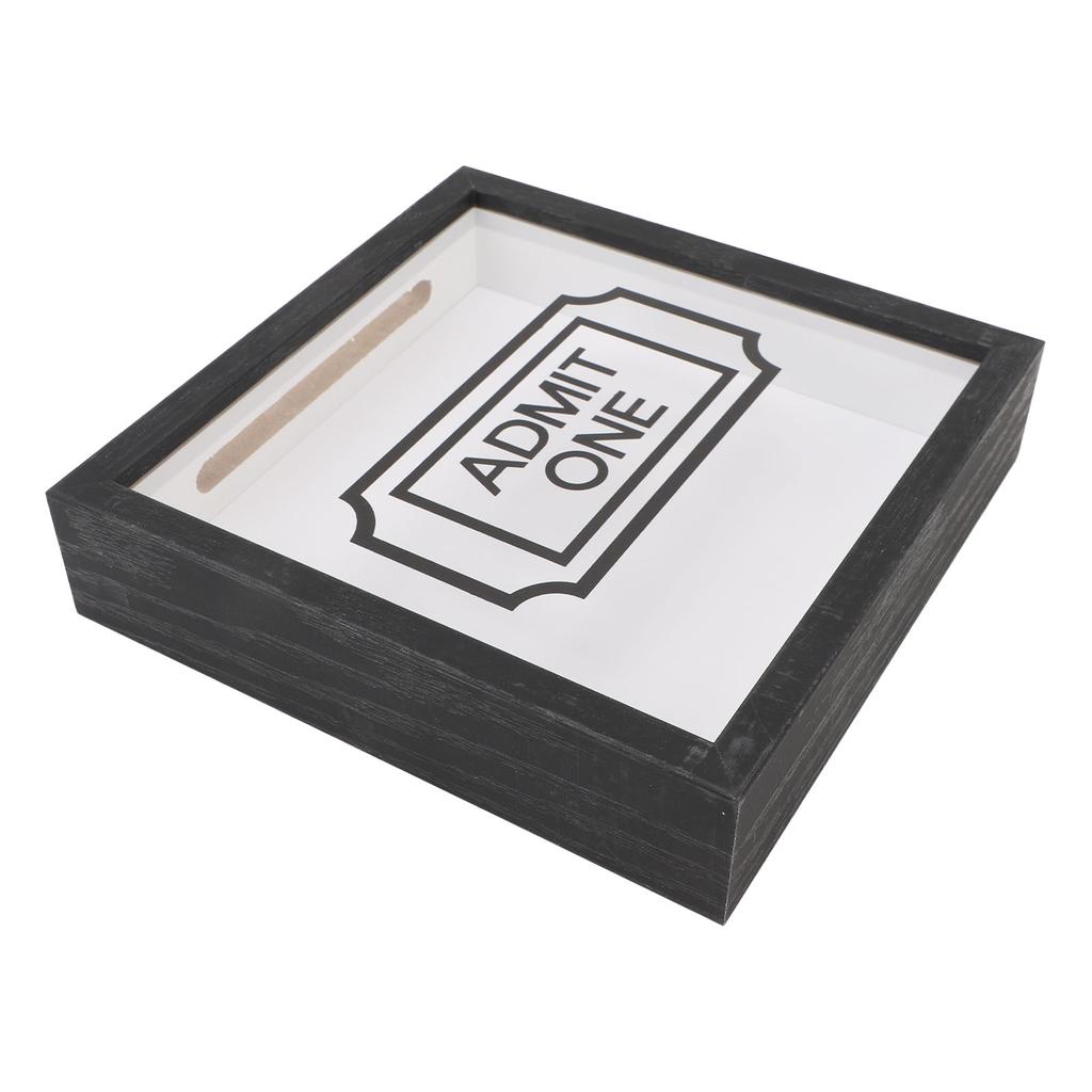 Boîte Archive Aventure 29 X 29cm Cadre Noir Boîte Ombre Voyage Porte-Billets Boîte Cadre Mémoire Voyage