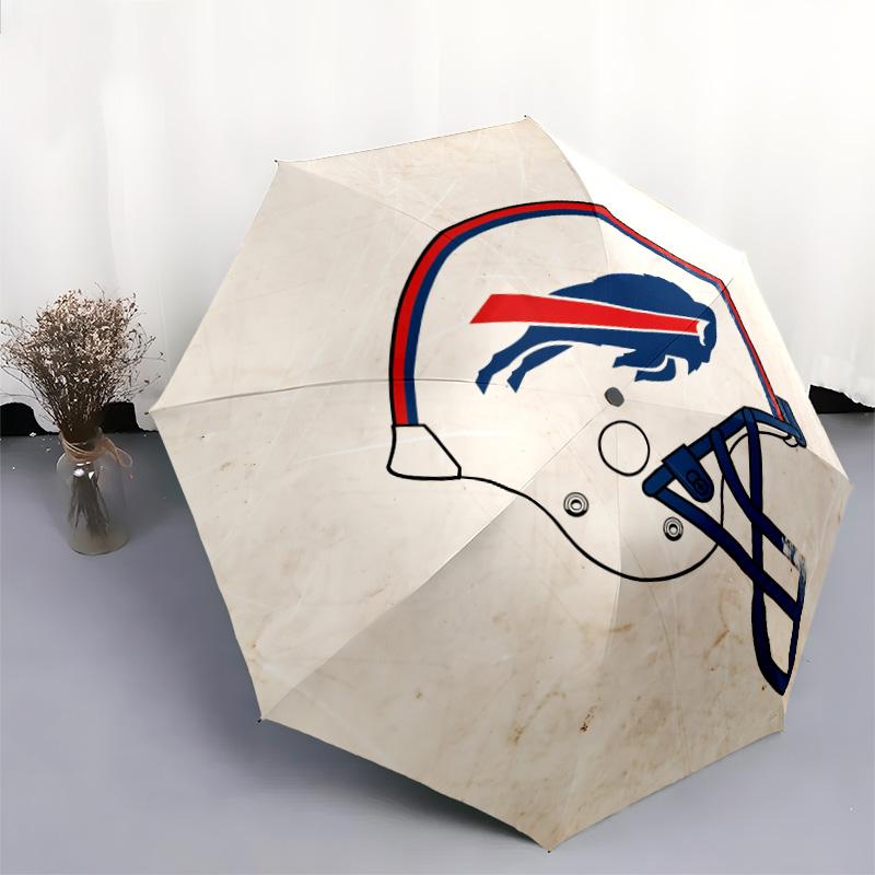 Buffalo Bills pattern, automatic folding umbrella, portable and foldable design, 8 ribs, a Christmas or birthday gift.