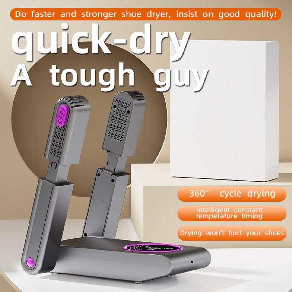 Quick Drying Deodorizing Sterilizing Shoe Dryer Intelligent Shoe Dryer Timer 90°Fold Bracket Adjustable Dryer Shoe Warmer Heater