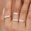MamacitaSlay 316L Stainless Steel Small White Freshwater Pearl Ring 18K Gold Plated Waterproof Jewelry Women's Elegant Ring Gift