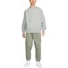 Nike Solo Swoosh Loose Fit Lace Up Knitted Fabric Comfortable Fleece Lined Casual Pants Men's Light Army Green/White DX1365-320