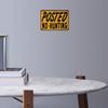 1pc 8x12 Posted No Hunting Sign, Retro Heavy-Duty Metal Warning Plaque, Glossy Yellow & Black Outdoor Marker