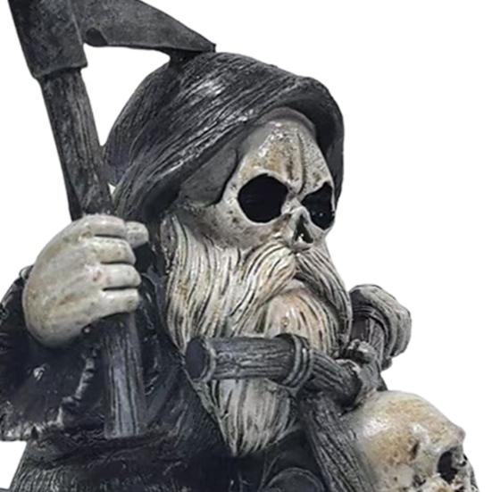 Halloween Figure Skeleton Knight Motorcycle Riding Gnome Statue Resin Yard Art Decor Garden Outdoor Ornament