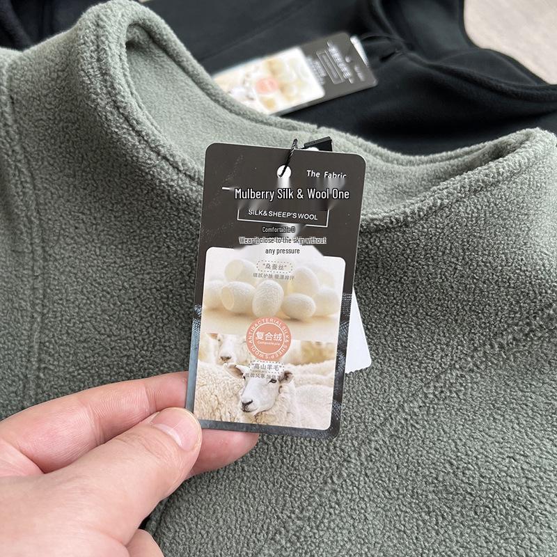 Men's Heavyweight Half-Zip Stand Collar Coral Fleece Sweatshirt - Super Warm Winter Casual Base Layer