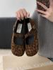 2025 NEW Leopard Print Suede Shoes for Women Fashion Casual and Comfortable Shallow Mouth Soft Sole Single Shoe