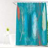 Feather Green Shower Curtain Liner Dreamcatcher Fabric Shower Curtain Waterproof Bath Curtain with Hooks Stall Home Decoration
