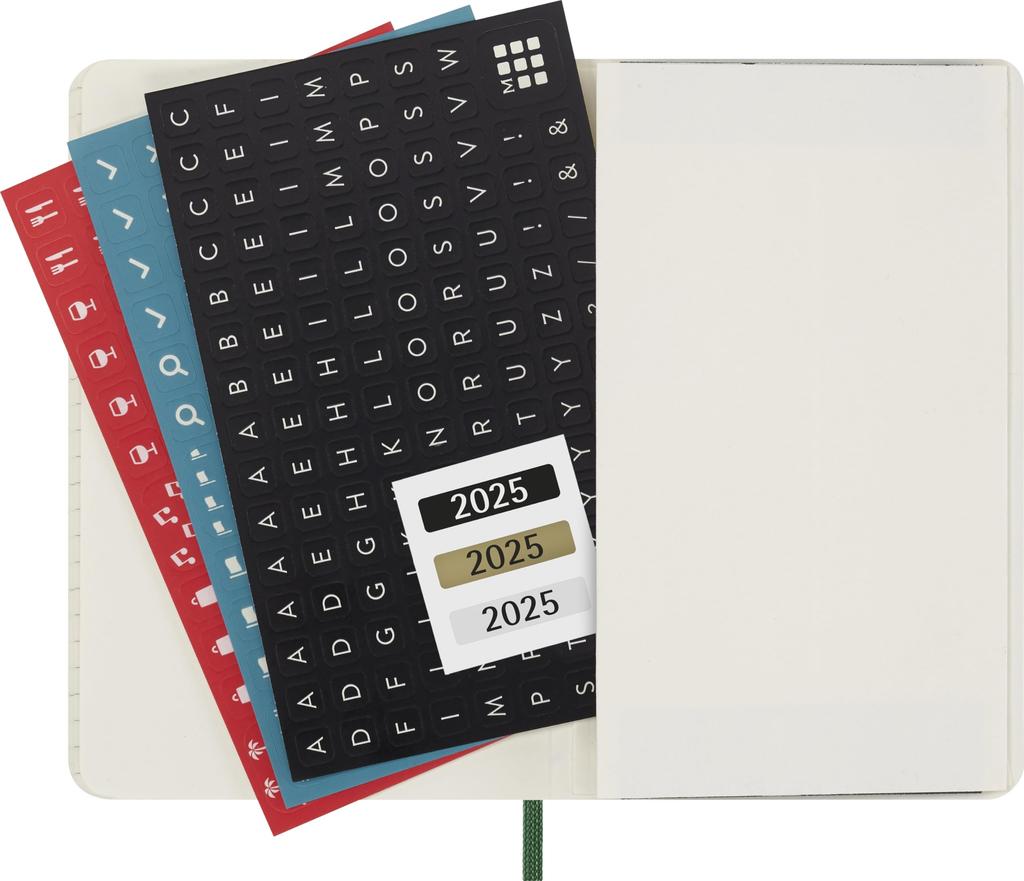 Moleskine Planner Starting in 1 Page per 12 Daily Pocket Size wide x 14cm Soft Myrtle DSK1512DC2Y25 2025, January, Day, Months, Diary, (9cm long),