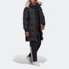 Adidas Originals Trefoil Regen Puff Long Solid Zip Hooded Duck Down Coat Men Outerwear Black HL9194