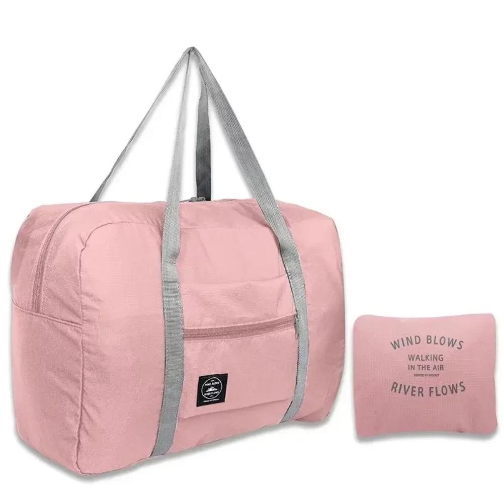 

Nylon Foldable Travel Bag Large Capacity Waterproof Unisex Luggage Handbag for Women Men Lightweight Durable Carry on Bag