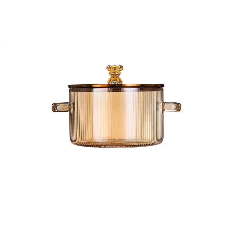 Cute Bear Glass Soup Pot / Noodle Bowl