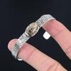 Daughters Day Sale Turritella Agate Gemstone Sterling Silver Wife Bangle Jewelry