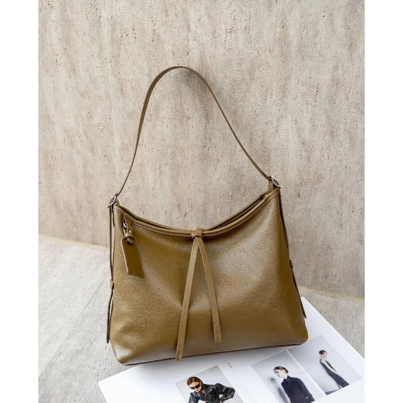 Women's Genuine Leather Handbag Spacious Vintage Shoulder Bag for Women Soft Leather Minimalist Fashi Commuter Crossbody Bag
