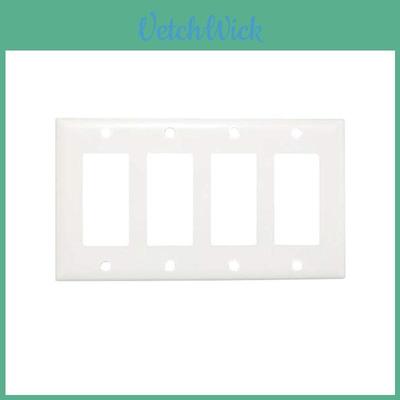 Sleek And Durable White Decorator Outlet Wall Plate Rocker Switch Cover For Home