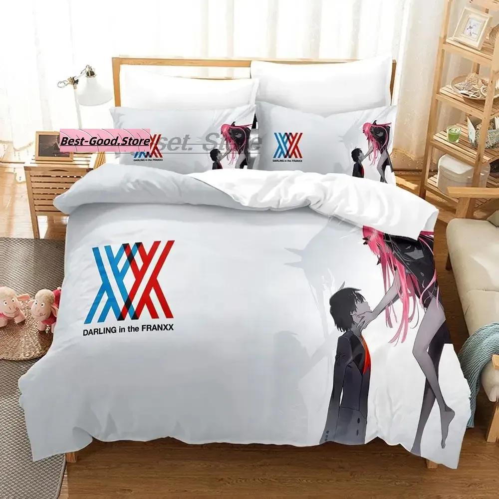 Darling In The Franxx Bedding Set Single Twin Full Queen King Size Bed Set Aldult Kid Bedroom Duvetcover Sets 3D bed sheet set