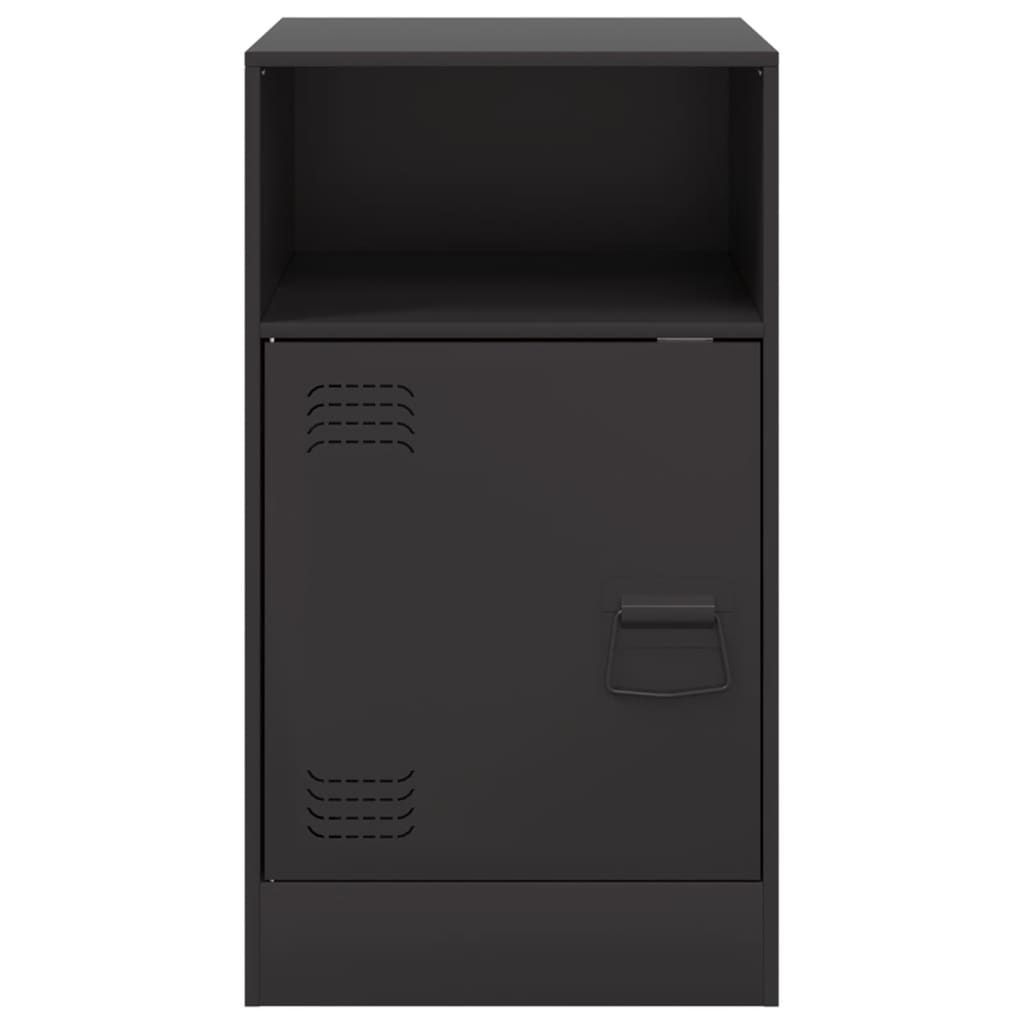Nightstand Black 34.5 X 39 X 62 Cm Steel