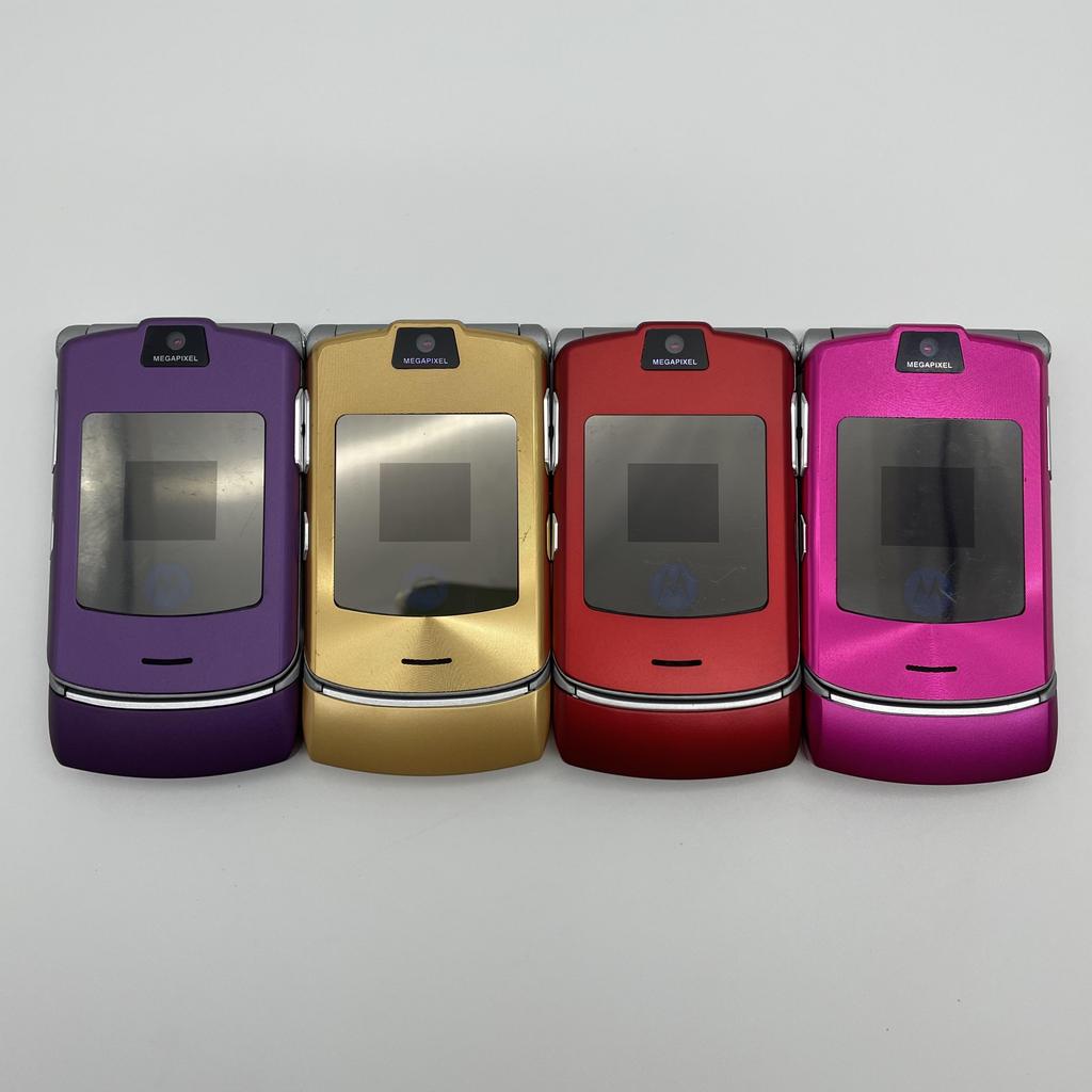 Refurbished Motorola Original Motorola Razr V3i Flip 1.3MP Mobile Phone With 1 SIM