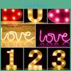 Light Birthday Happy Led Digital Color Lights Emitting Romantic Scene Decorative