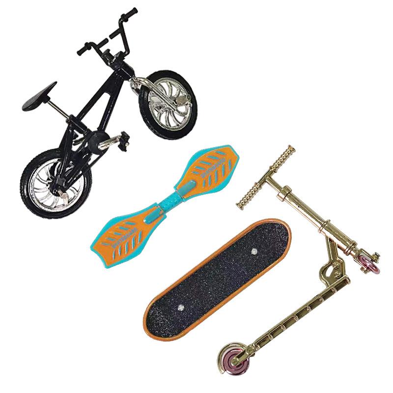 Finger Skate Board Bikes Tech Two Wheels Mini Scooter Fingertip Bmx Bicycle Set Fingerboard Shoes Deck Toys Boys Birthday Gifts